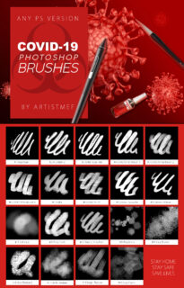 素描、艺术绘画、插图创作PS笔刷素材-玩吧资源站