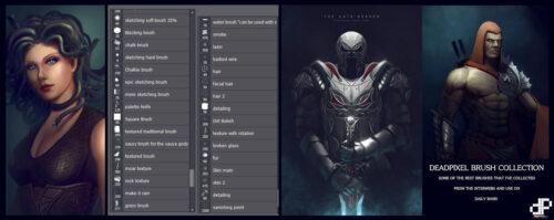 实用的cg插图插画PS笔刷素材下载-玩吧资源站