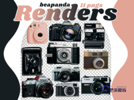 老式相机真实照片素材(PNG格式免扣素材)-玩吧资源站