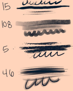 素描、铅笔等笔触PS素材笔刷-玩吧资源站