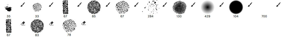 13个免费绘画笔触PS笔刷下载