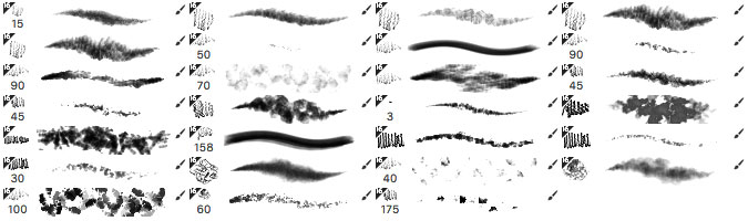 27种免费水彩、颜料画笔PS笔刷