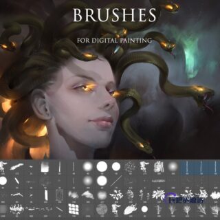数字艺术插画PS绘画笔刷-玩吧资源站