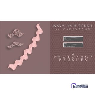 波浪式发型Photoshop-玩吧资源站
