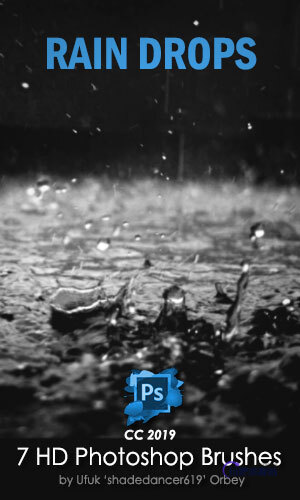 7种高清雨珠、水滴效果PS笔刷