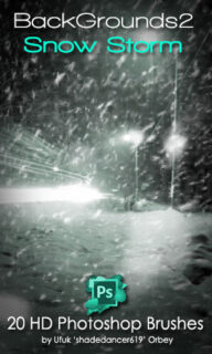 20种暴风雪场景、雪天、下雪背景PS笔刷-玩吧资源站