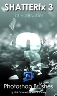 13种破碎、碎片、玻璃碎裂PS笔刷-玩吧资源站