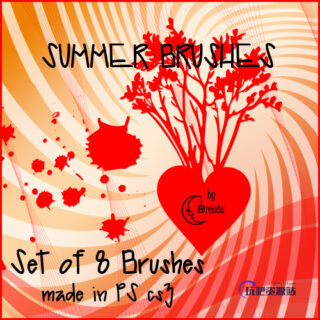 非主流涂鸦艺术_油漆滴溅PS笔刷-玩吧资源站