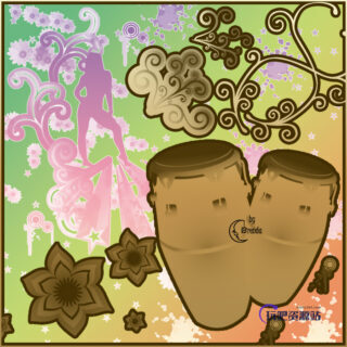 时尚艺术印花点缀PS笔刷-玩吧资源站