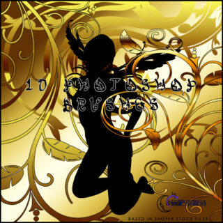 10种植物印花缠绕花纹PS笔刷-玩吧资源站