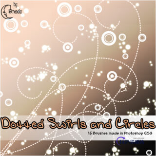 同心圆光影点缀背景PS笔刷-玩吧资源站