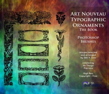 富丽堂皇印花边框图案PS笔刷-玩吧资源站