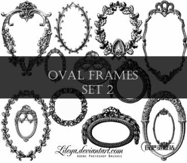 经典花纹艺术边框装饰PS笔刷-玩吧资源站