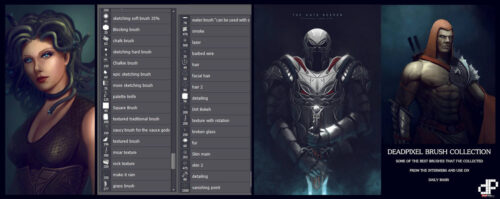 插画艺术创作CG画笔笔刷-玩吧资源站