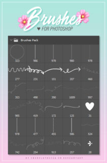 涂鸦点划线_爱心_箭头标记PS笔刷-玩吧资源站