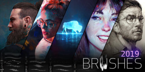 一组优秀的插画笔触PS笔刷素材免费下载 Part 1-玩吧资源站