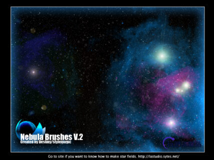 银河系、星云、星系团、深空背景PS宇宙太空笔刷-玩吧资源站