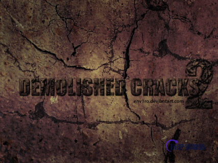 墙壁纹理、岩石裂缝材质PS笔刷下载-玩吧资源站