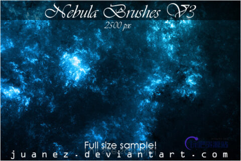 高清梦幻星云背景PS宇宙场景笔刷-玩吧资源站