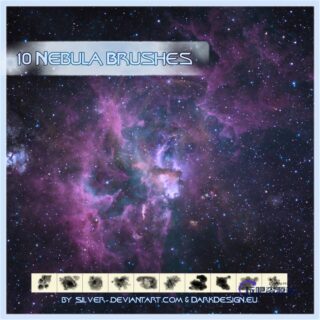 灿烂宇宙星空背景Photoshop银河系笔刷素材-玩吧资源站