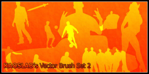 22种运动男女剪影轮廓素材PS笔刷下载-玩吧资源站