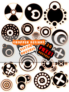 20种非主流涂鸦元素时尚背景装饰PS笔刷素材下载-玩吧资源站