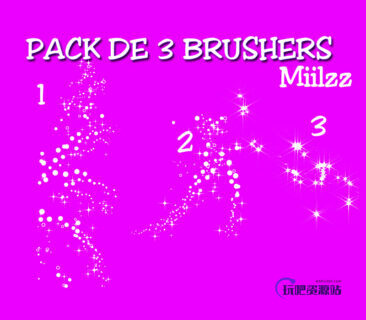 星光闪闪、星尘效果PS笔刷下载-玩吧资源站