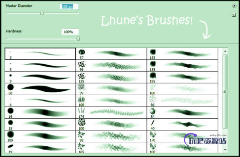实用型笔刷套组PS素材下载-玩吧资源站