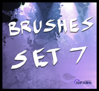 非常棒的数字插画艺术创作PS笔刷素材-玩吧资源站