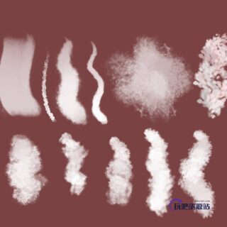 高级纹理材质笔刷素材套装PS素材下载-玩吧资源站