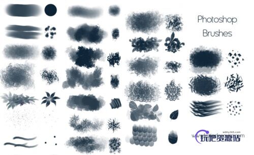 23种CG艺术绘画插画创作PS笔刷素材-玩吧资源站