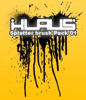油漆泼溅、喷溅、滴溅效果纹理PS笔刷套装下载#.1-玩吧资源站
