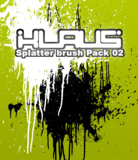 油漆泼溅、喷溅、滴溅效果纹理PS笔刷套装下载#.2-玩吧资源站