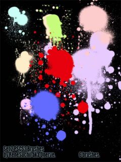 油漆、喷漆罐滴溅、喷溅PS笔刷素材-玩吧资源站