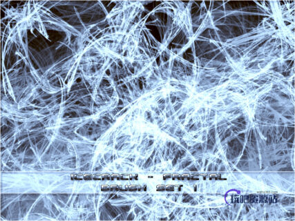 混乱冰裂纹理图案PS光影特效笔刷-玩吧资源站