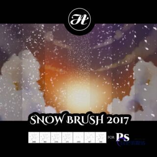 漫天雪花背景、下雪天气PS笔刷下载-玩吧资源站