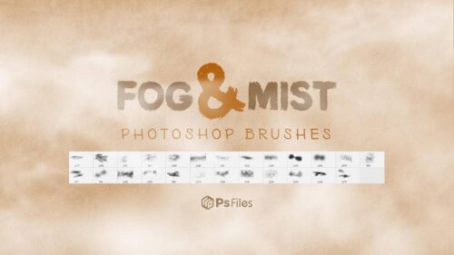 大雾天气、薄雾、浓雾弥漫效果PS环境笔刷-玩吧资源站