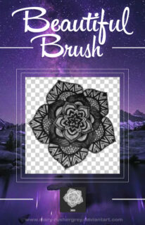 精美的手工复古印花花朵图案PS笔刷素材-玩吧资源站