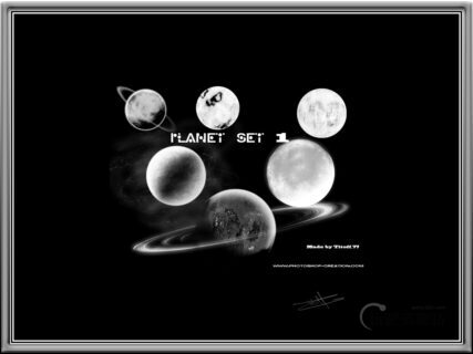 月球、月亮图形素材PS笔刷下载-玩吧资源站