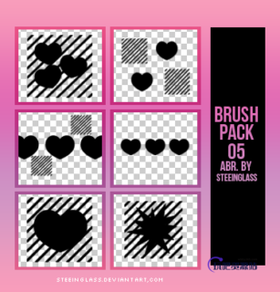 情人节爱心、七夕节心形图案PS背景装饰笔刷-玩吧资源站