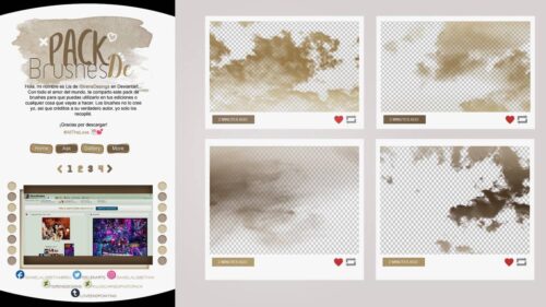 高空中的云朵、云层纹理效果PS笔刷素材-玩吧资源站