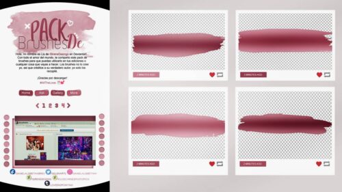 毛笔、颜料画笔PS笔刷素材下载-玩吧资源站