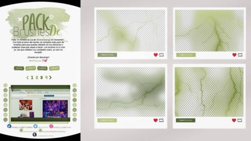 雷电、闪电效果Photoshop笔刷素材下载-玩吧资源站
