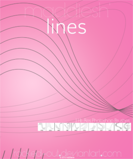 变幻的双曲线条PS笔刷素材-玩吧资源站