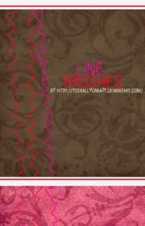 手绘涂鸦波折线PS笔刷素材-玩吧资源站