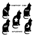 黑色猫咪图像图案PS笔刷