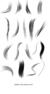 高品质细腻毛发、头发、发丝纹理PS笔刷下载-玩吧资源站