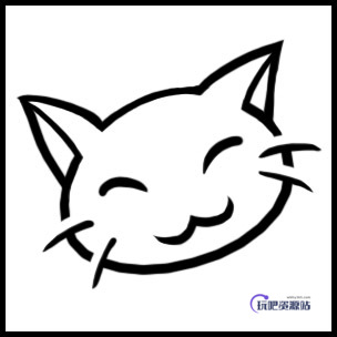 可爱卡通手绘猫咪头像PS笔刷素材