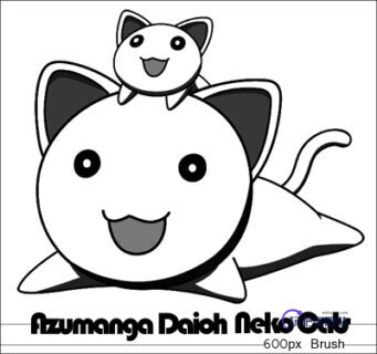 可爱猫咪图案PS笔刷素材-玩吧资源站