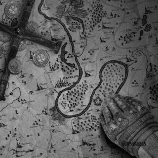 魔法地图中的山林、山脉、沼泽图形PS笔刷素材-玩吧资源站